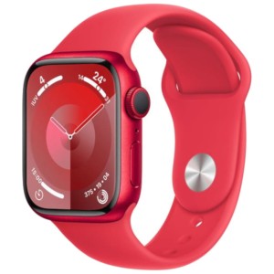 Apple Watch Series 9 GPS 41 mm Vermelho com Pulseira Esportiva (PRODUCT RED) S/M