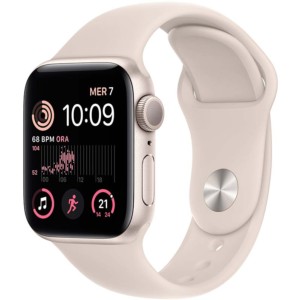 Relógio inteligente Apple Watch SE GPS 44mm Alumínio com Bracelete desportiva Luz das Estrelas