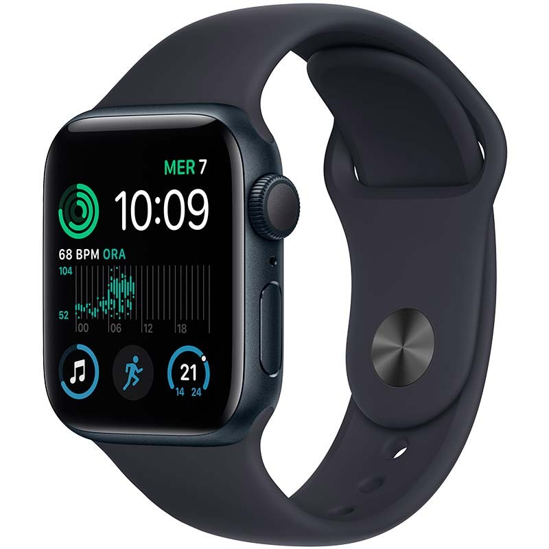 Relógio inteligente Apple Watch SE GPS 40mm Alumínio com Bracelete desportiva Meia-noite - Item