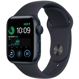 Relógio inteligente Apple Watch SE GPS 40mm Alumínio com Bracelete desportiva Meia-noite