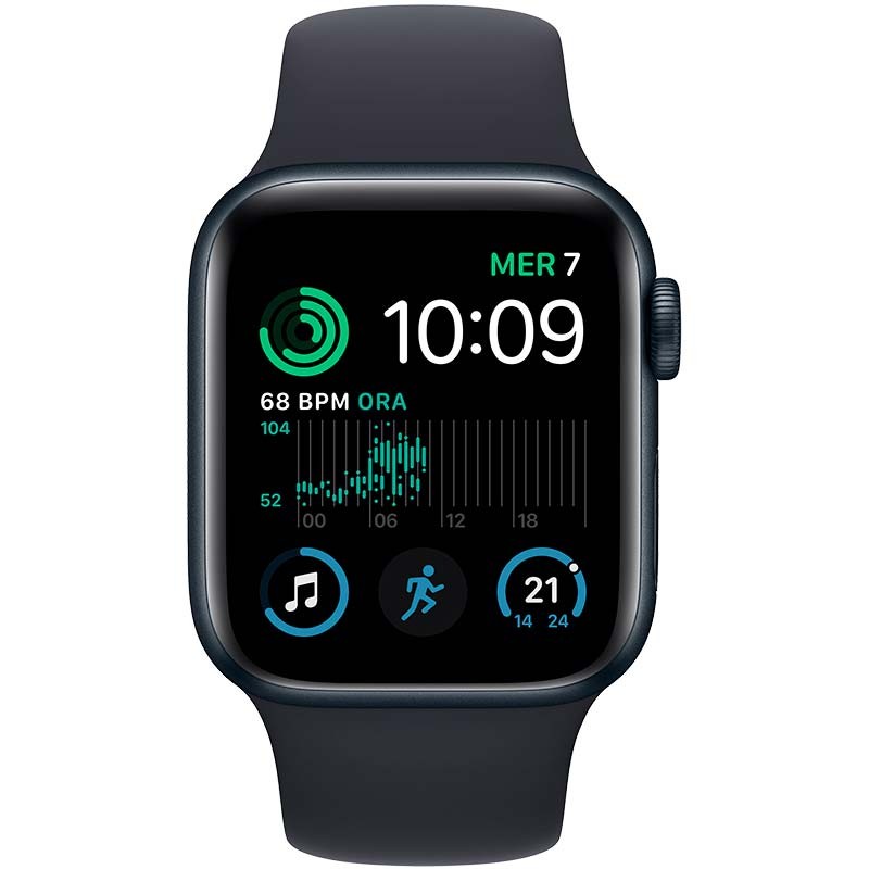 Relógio inteligente Apple Watch SE GPS 40mm Alumínio com Bracelete desportiva Meia-noite - Item1