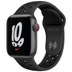 Apple Watch SE Nike Cellular 40mm Aluminium Gris Sidéral Bracelet Sport Anthracite-Noir