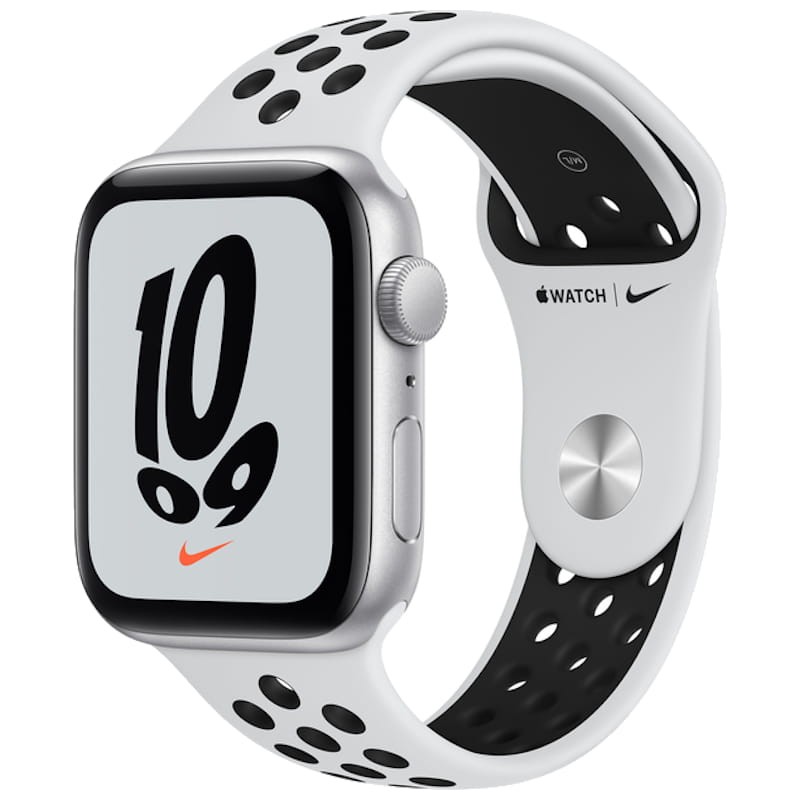 Apple Watch Series SE Nike GPS 44mm Aluminium Argent Bracelet Sport Platinum-Noir - Ítem