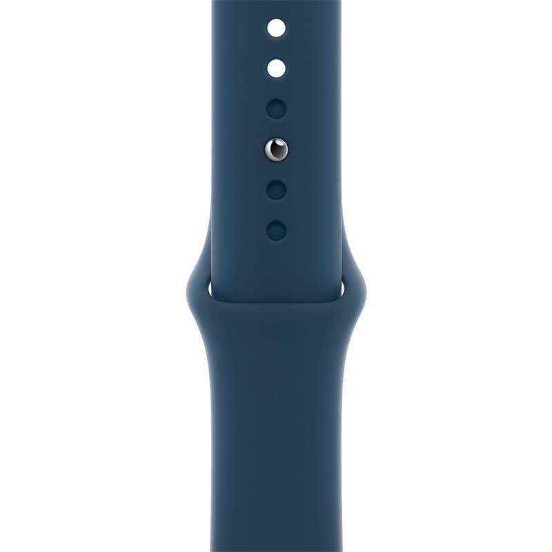 Montre Connectée Apple Watch SE GPS 40mm Aluminium Argent avec Bracelet Sport Bleu Abîme - Ítem2