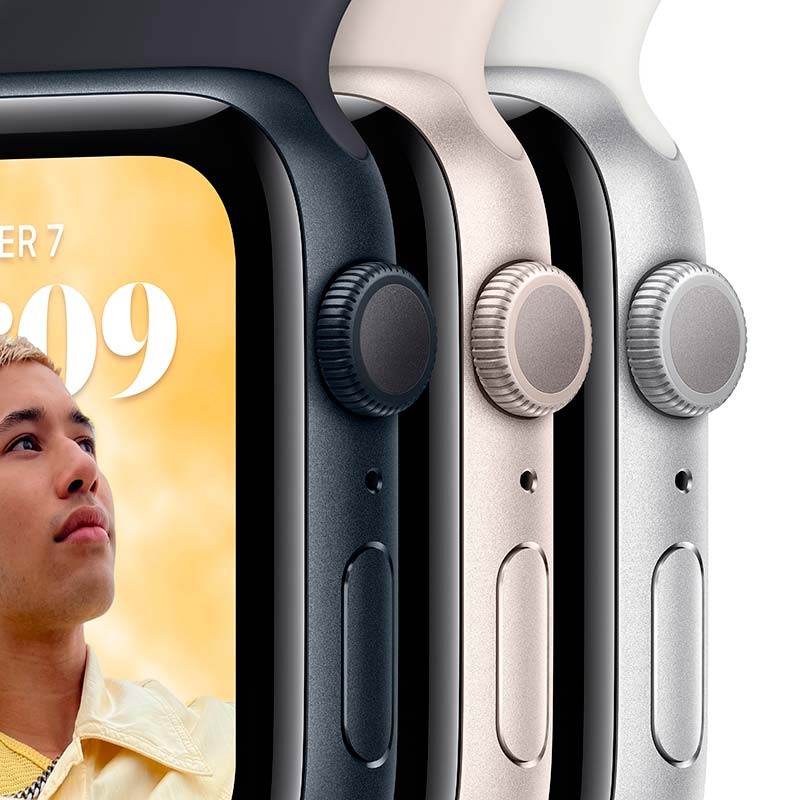 Montre Connectée Apple Watch SE GPS+Cellular 44mm Aluminium Argent avec Bracelet Sport Blanc - Ítem2