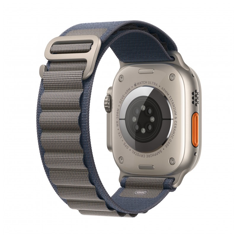 Apple Watch Ultra 2 - GPS + Cellular - Boîtier en titane de 49 mm - Bracelet  Loop Alpine Bleu S