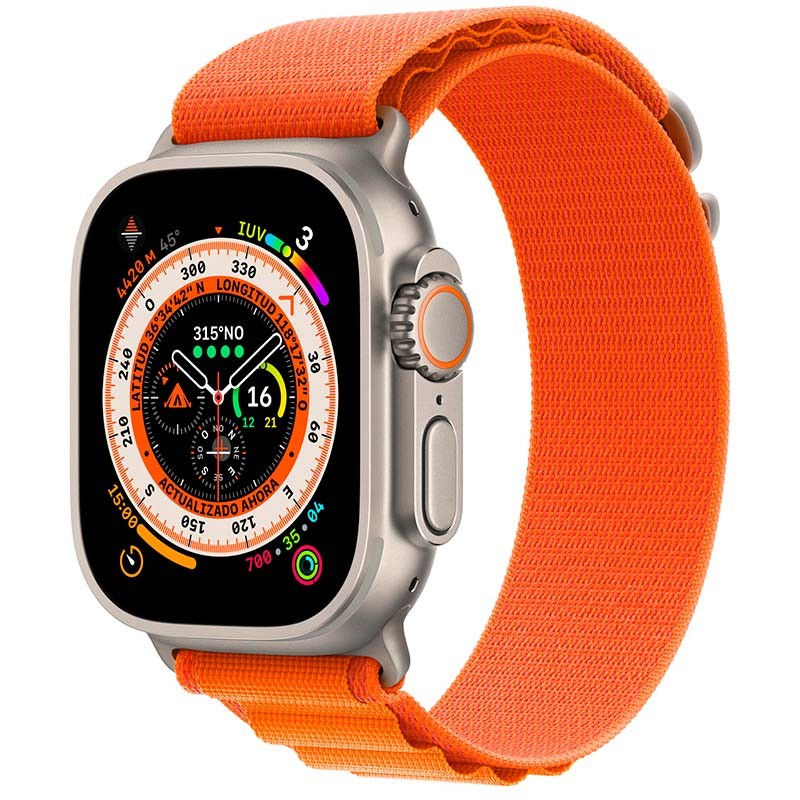 Reloj inteligente Apple Watch Ultra Titanio con Correa Loop Alpine Naranja L - Ítem