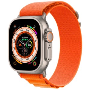 Montre Connectée Apple Watch Ultra Titane avec Bracelet Loop Alpine Orange L