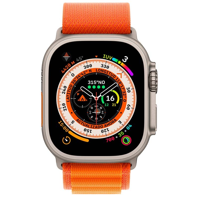 Reloj inteligente Apple Watch Ultra Titanio con Correa Loop Alpine Naranja L - Ítem1