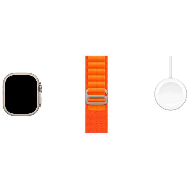 Reloj inteligente Apple Watch Ultra Titanio con Correa Loop Alpine Naranja L - Ítem3