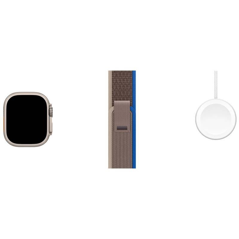 Montre Connectée Apple Watch Ultra Titane avec Bracelet Loop Trail Bleu/Gris M/L - Ítem3