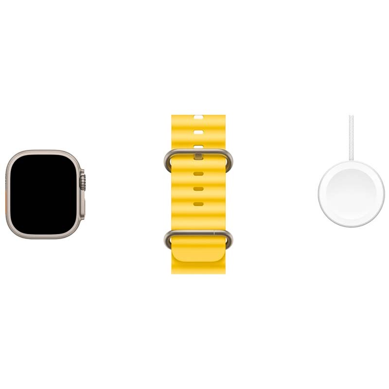 Reloj inteligente Apple Watch Ultra Titanio con Correa Ocean Amarilla - Ítem3