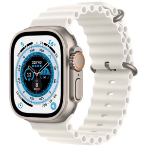 Reloj inteligente Apple Watch Ultra Titanio con Correa Ocean Blanca