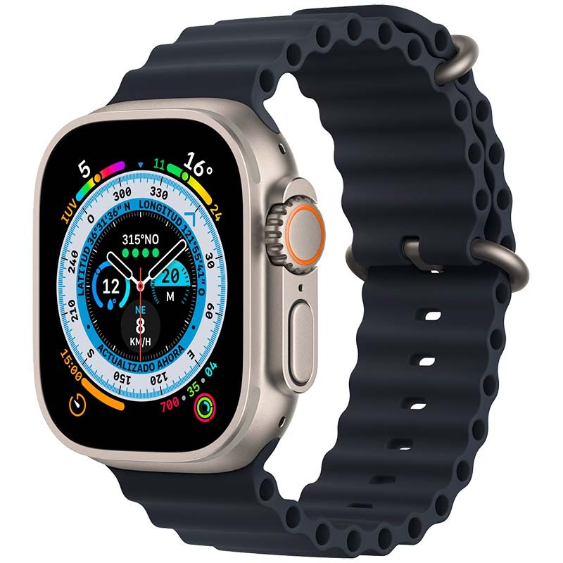 Apple Watch Ultra Titânio com Bracelete Ocean Meia‑noite