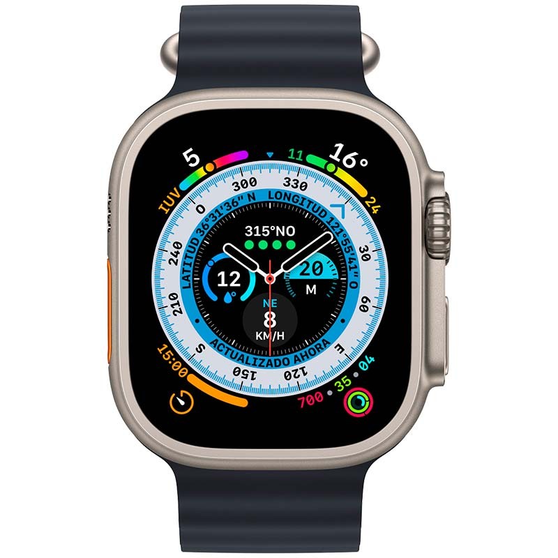 Relógio inteligente Apple Watch Ultra Titânio com Bracelete Ocean Meia‑noite - Item1