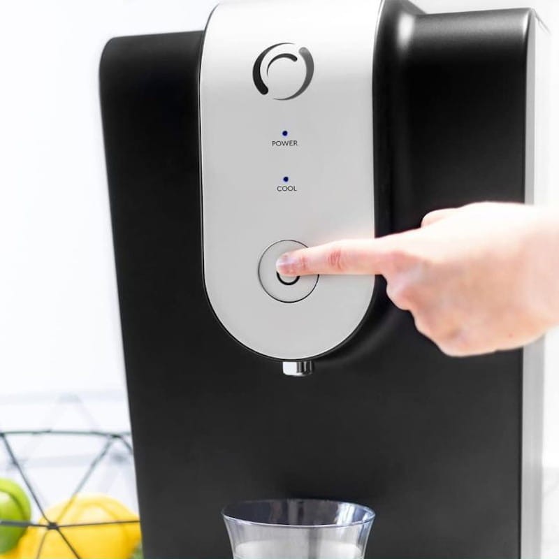 Aqua Optima Lumi Enfriador y Dispensador de Agua Filtrada Negro/Plata - Ítem1