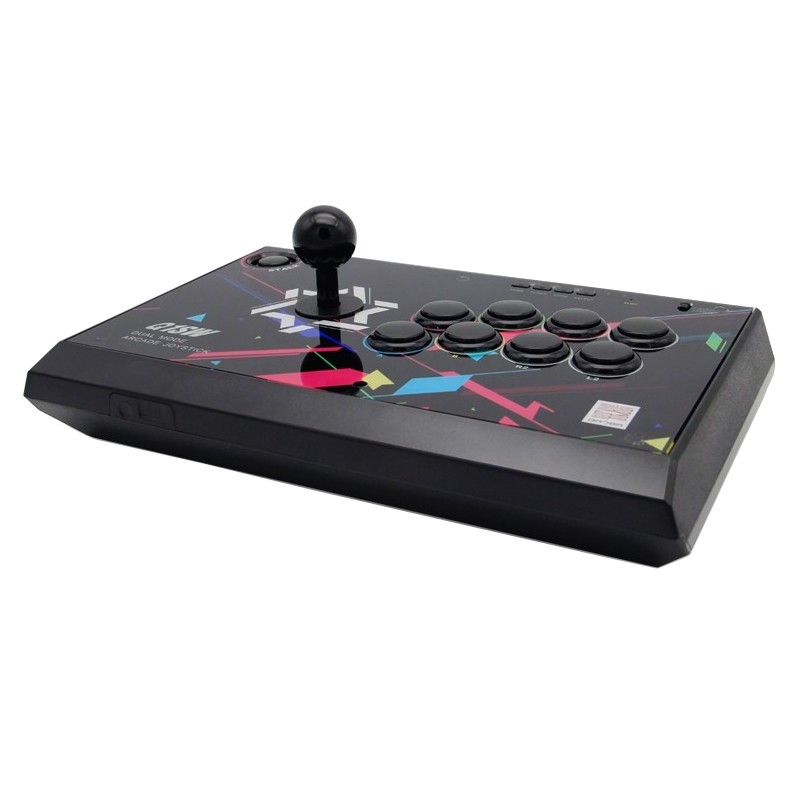 Arcade Joystick USB Qanba Q1SW - Cable USB de 2 Metros - Sincronización Inalámbrica 2.4GHz - Compatible con Street Fighter 4 y 5 en PS4 - Compatible con Ordenadores, Steam - Xbox 360 - PS3 - Compatible con Android 4.0 y Superiores - OTG