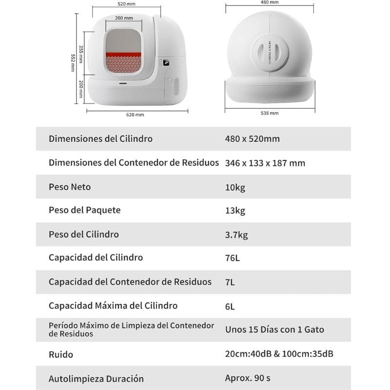 Bac à litière autonettoyant Petkit Pura Max Smart Automatic - Ítem8