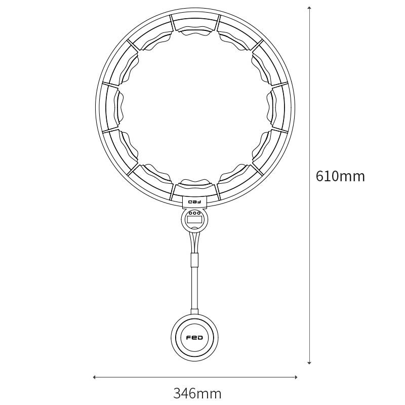 Cerceau de fitness intelligent Xiaomi FED Hula Hoop M - Ítem8