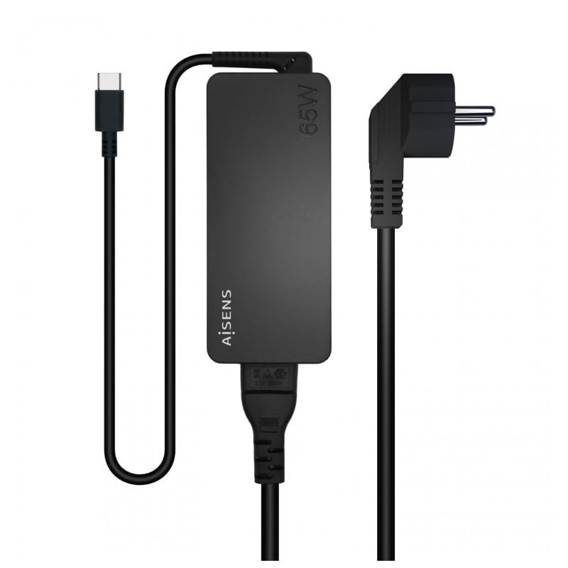 AISENS ASCH-1PD65D-BK 65W USB Preto - Carregador universal - Item