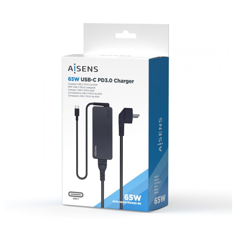 AISENS ASCH-1PD65D-BK 65W USB Preto - Carregador universal - Item3