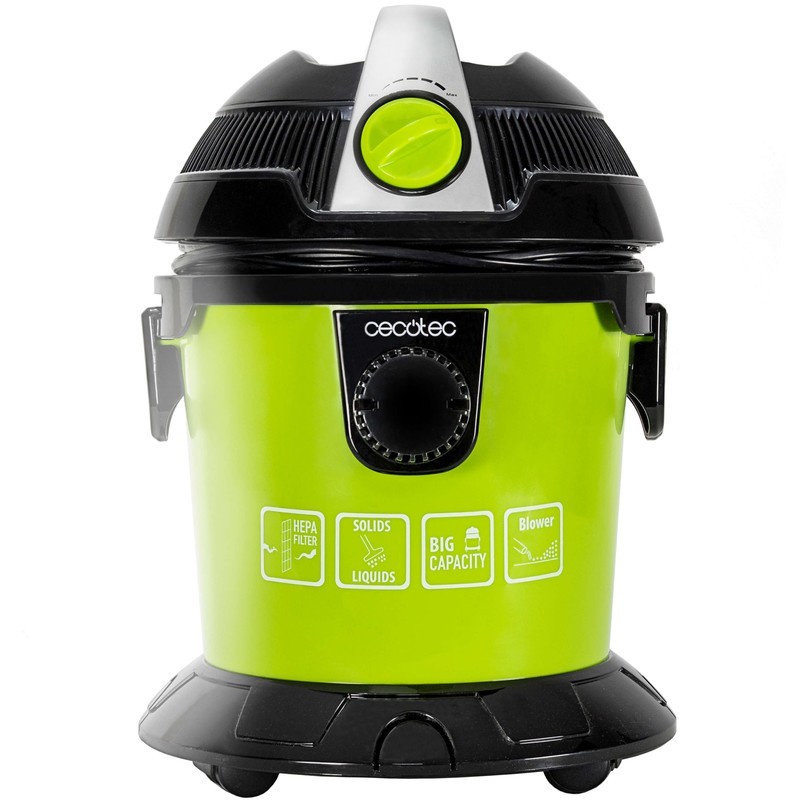 Aspirador de sólidos y líquidos Cecotec Conga Wet & Dry Easy - Aspirador compacto de sólidos y líquidos de gran potencia: 1000 W.