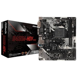 AsRock B450M-HDV R4.0 AM4 Motherboard