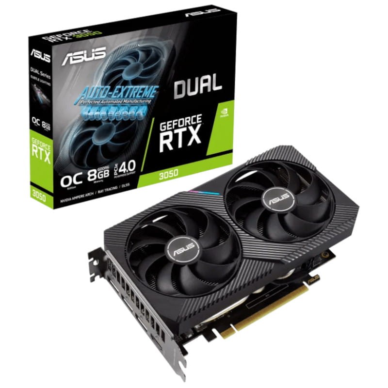 ASUS Dual GeForce RTX 3050 OC 8 GB NVIDIA GDDR6 - Tarjeta Gráfica - Ítem