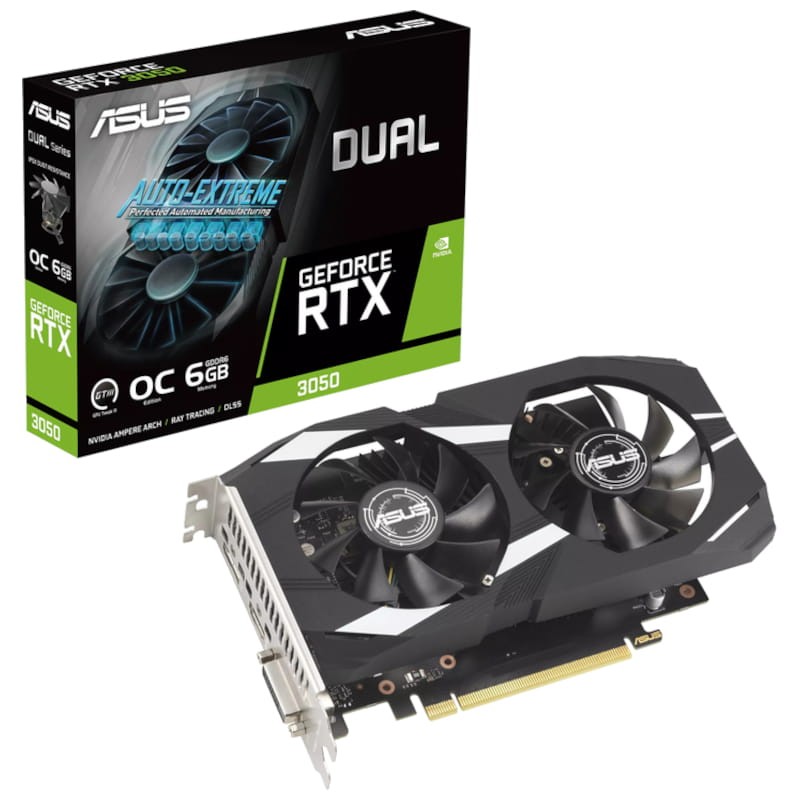 ASUS Dual NVIDIA GeForce RTX 3050 Edition 6 GB GDDR6 Negro - Tarjeta Gráfica - Ítem