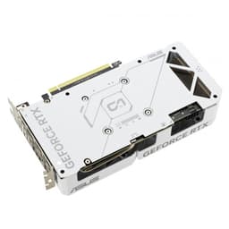 Placa gráfica ASUS DUAL-RTX4070 O12G EVO White 12 GB GDDR6X - Vista traseira diagonal