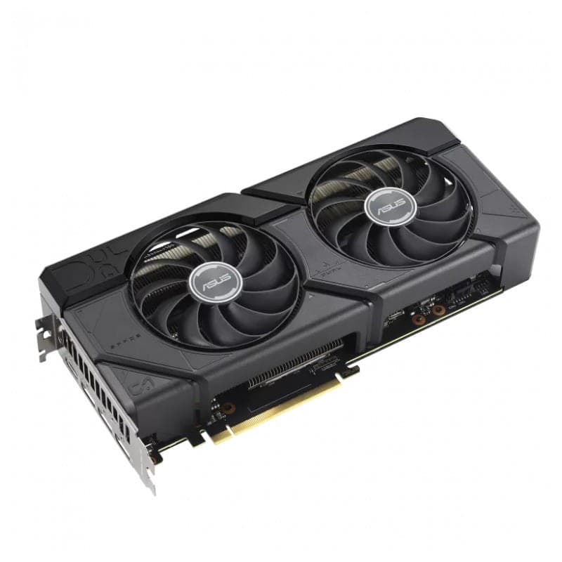 ASUS Dual RX7700XT 12 GB GDDR6 - Tarjeta gráfica imagen de los ventiladores y pines
