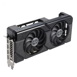 ASUS Dual RX7700XT 12 GB GDDR6 - Tarjeta gráfica imagen ventiladores y puertos