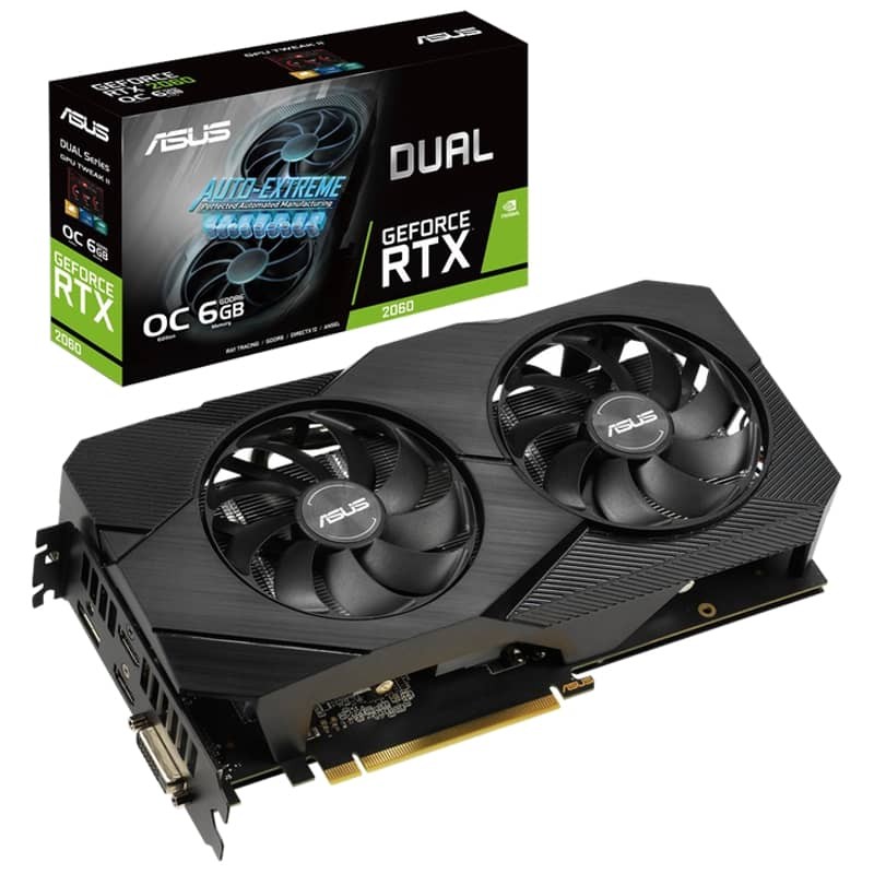 Asus GeForce RTX 2060 Dual OC EVO Edition 6Go GDDR6 - Ítem