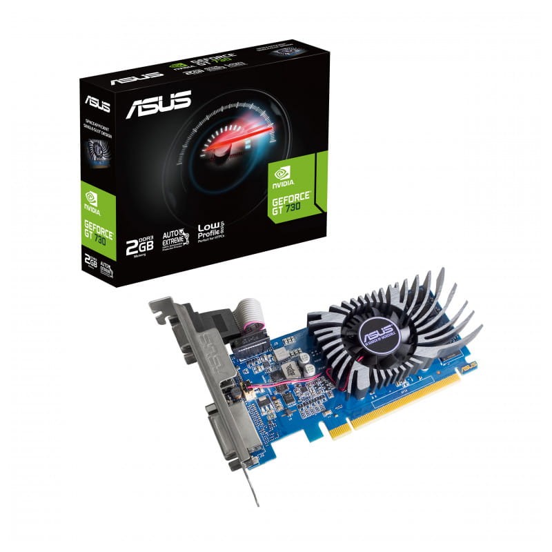 ASUS GeForce GT 730 2 GB GDDR3 Preto Azul Velocidade da