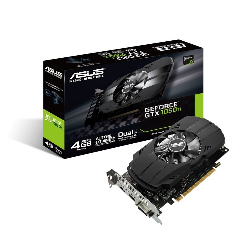 Placa Gráfica Asus GeForce GTX 1050 Ti 4GB GDDR5 - detalhe da placa gráfica
