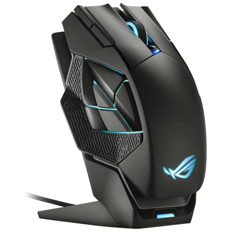 ASUS ROG Spatha X USB Preto - Mouse para jogos - 19000 DPI Vista em sua base