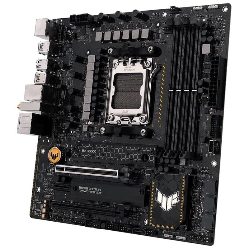 ASUS TUF GAMING B650M-PLUS WI-FI AMD B650 AM5 micro ATX - Placa Base Lateral derecho