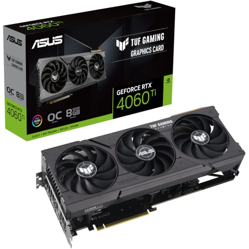 ASUS TUF Gaming NVIDIA GeForce RTX 4060 Ti 8 GB GDDR6 Preto - Placa Gráfica - Item