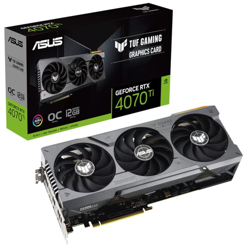 ASUS TUF Gaming NVIDIA GeForce RTX 4070 Ti 12GB GDDR6X Preto - Placa Gráfica - Item