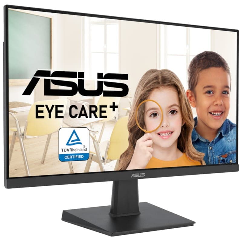 ASUS VA27EHF 27 LCD Full HD Noir - Moniteur PC Vue avant Côté droit