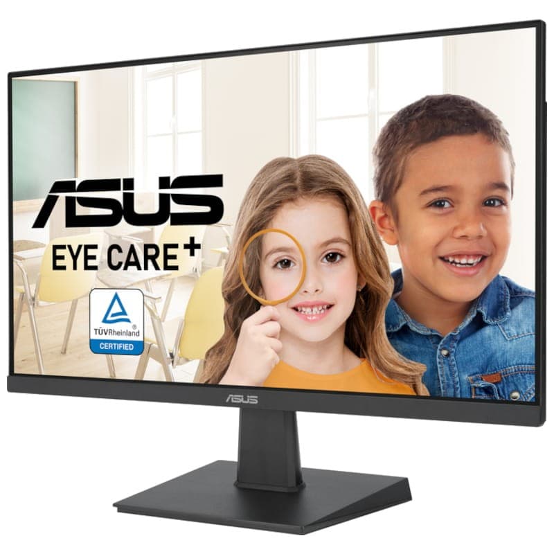 ASUS VA27EHF 27 LCD Full HD Noir - Moniteur PC Vue avant Côté gauche