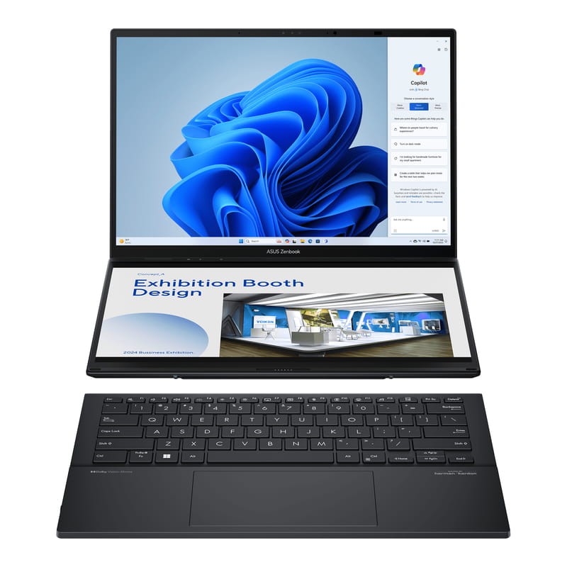 ASUS Zenbook Duo OLED UX8406MA-PZ255W Intel Core Ultra 9 185H/ 32GB/1TB/ 14 / W11 Home Gris Tintero - Portátil - Ítem1