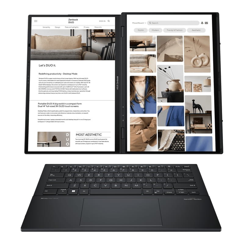 ASUS Zenbook Duo OLED UX8406MA-PZ255W Intel Core Ultra 9 185H/ 32GB/1TB/ 14 / W11 Home Gris Tintero - Portátil - Ítem3