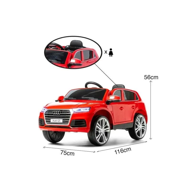 Dimensiones de Audi Q5 12V Rojo - Coche eléctrico para niños