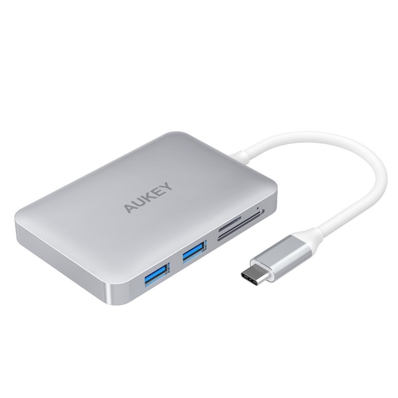 AUKEY CB-C49 HUB USB-C con HDMI, SD, Micro SD y 3 USB