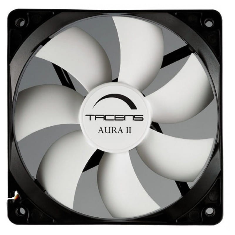 Ventilateur PC Tacens Aura II, 7 pales, 12 cm, conception anti-poussière, Noir, blanc - Ítem