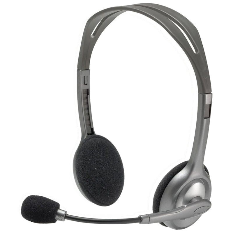 Auscultadores Logitech H110 Prateado - Item