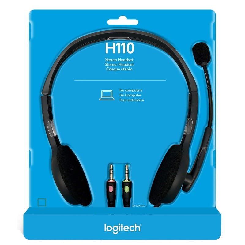 Auscultadores Logitech H110 Prateado - Item4