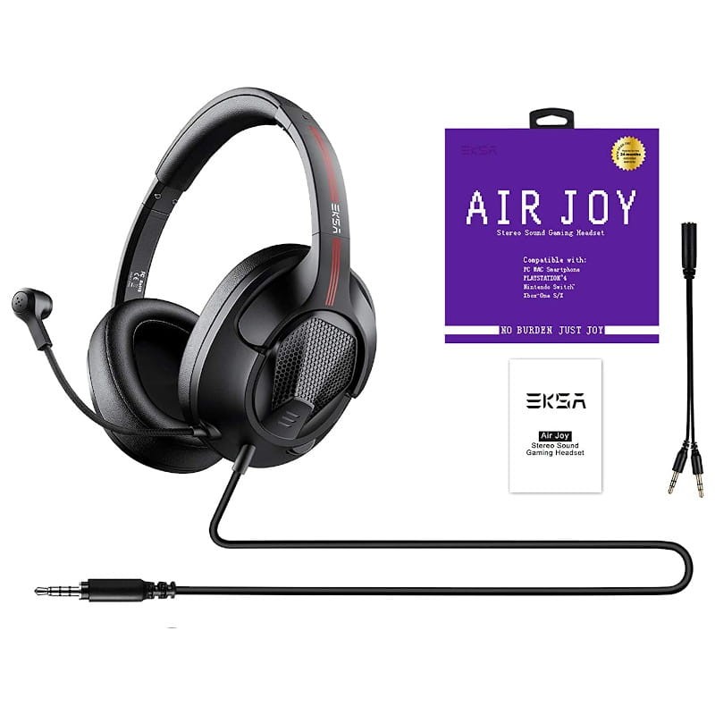 Fones de ouvido para jogos EKSA Air Joy Preto - Item3