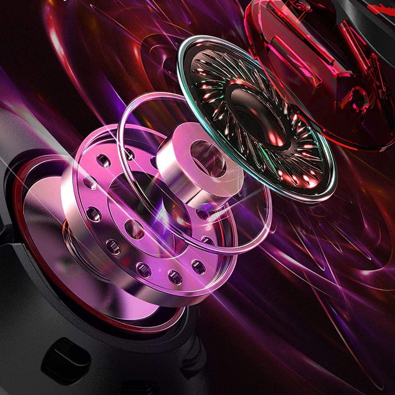 Auscultadores Gaming EKSA Air Joy Pro Preto/Vermelho - Item2